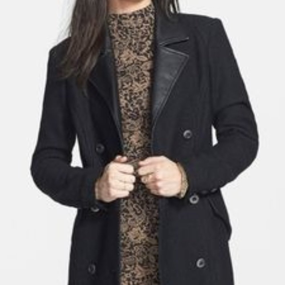Free People Long Black Coat